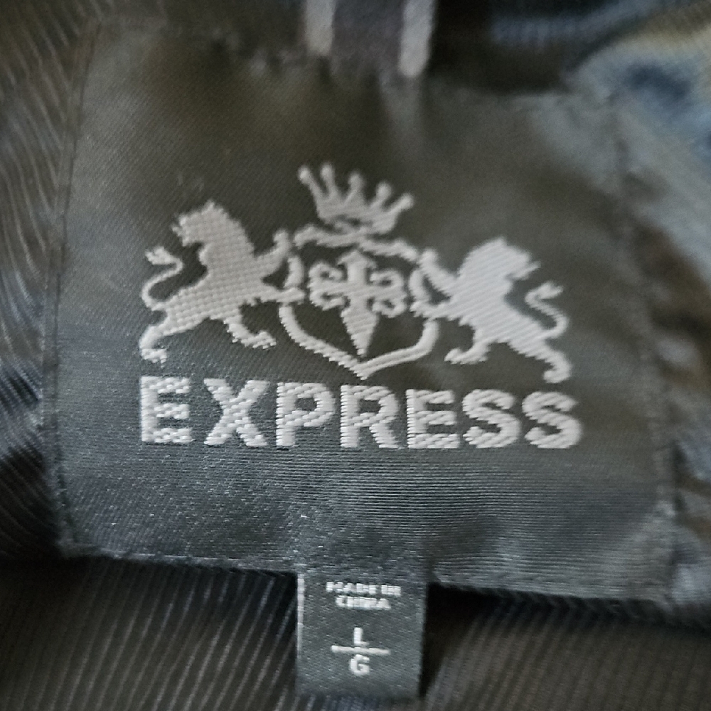 Vintage Express Men's Size Large Military Style Wool Black Field Jacket Coat - Picture 7 of 17
